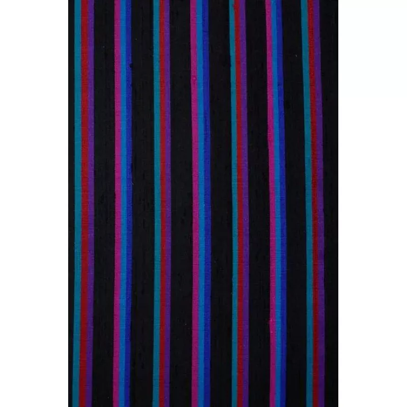 Black 43 Striped Silk Shantung