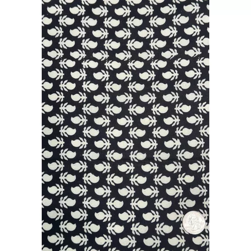 Black/Beige CHP-082 Cotton Hand Prints