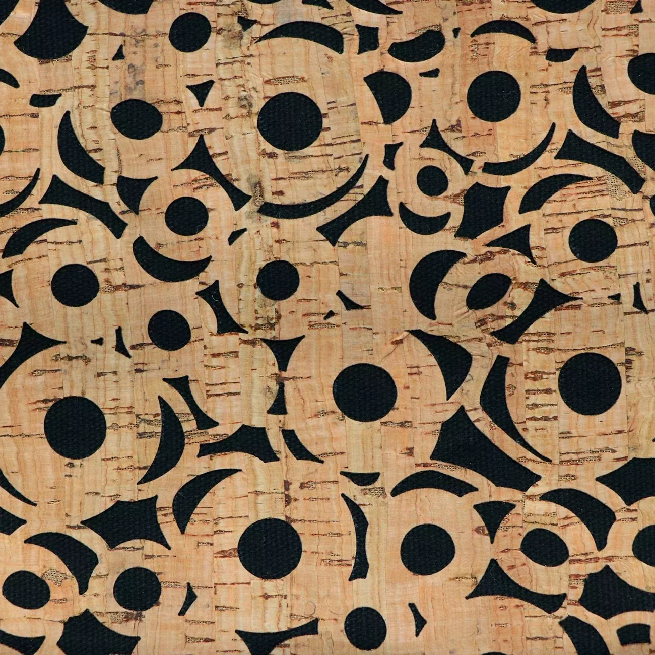 Black Canvas Backed Cheery Os Pro Lite Cork 1 /2 yard