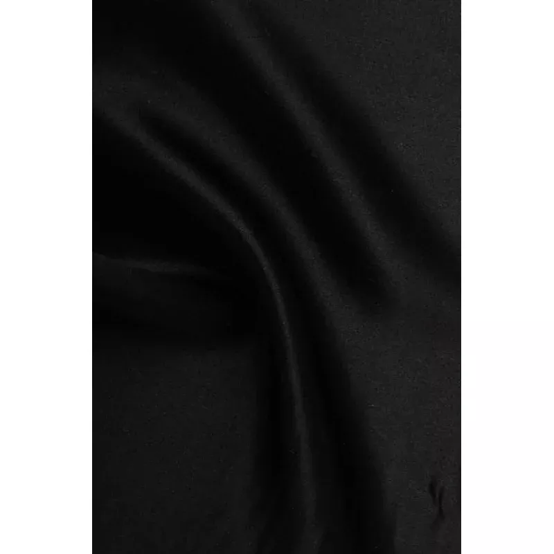 Black Charmeuse Silk Fabric