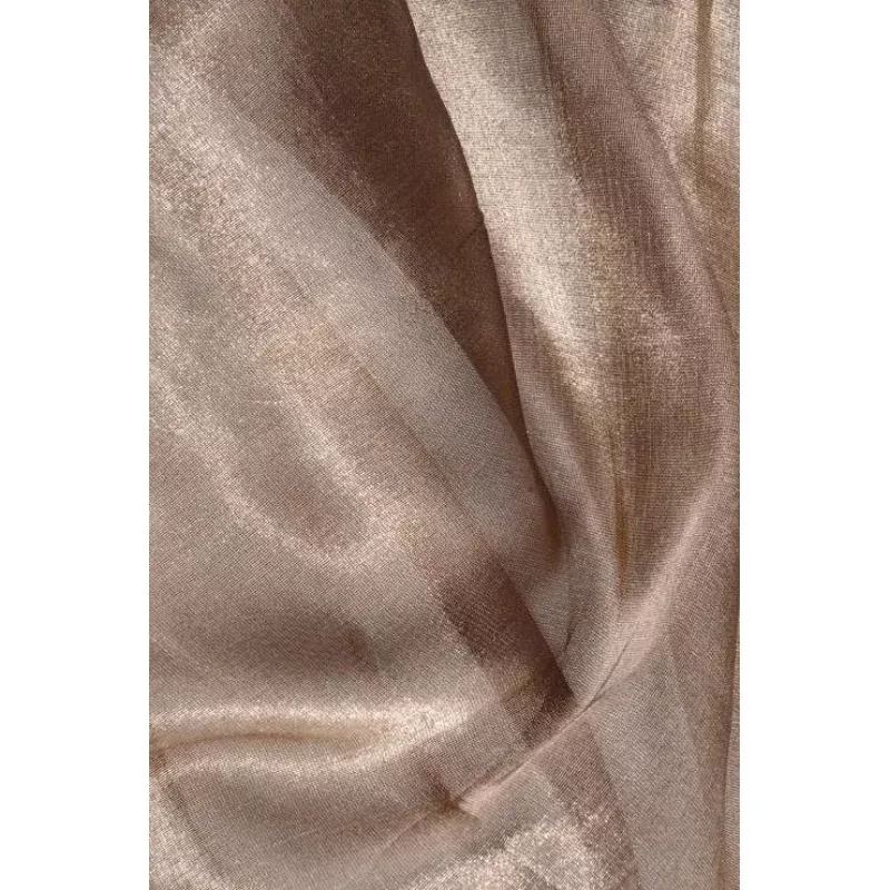Black Copper Gold Metallic Organza Fabric