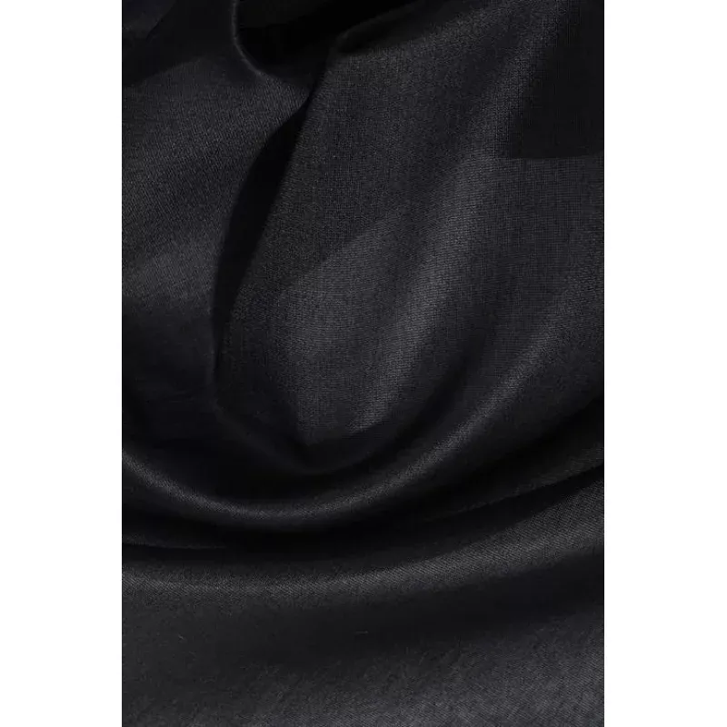 Black Cotton Silk Fabric