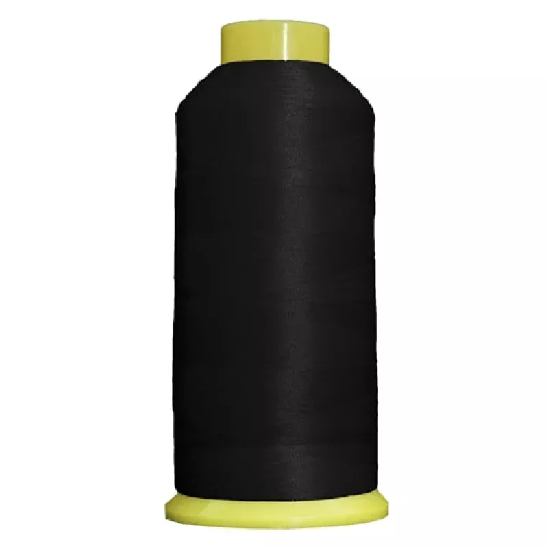 Black Embroidery Thread No. 102 – Large Polyester 5000 Meter Cone