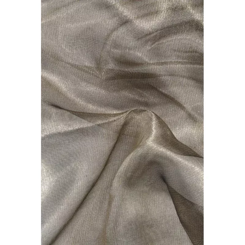 Black Gold Metallic Organza Fabric