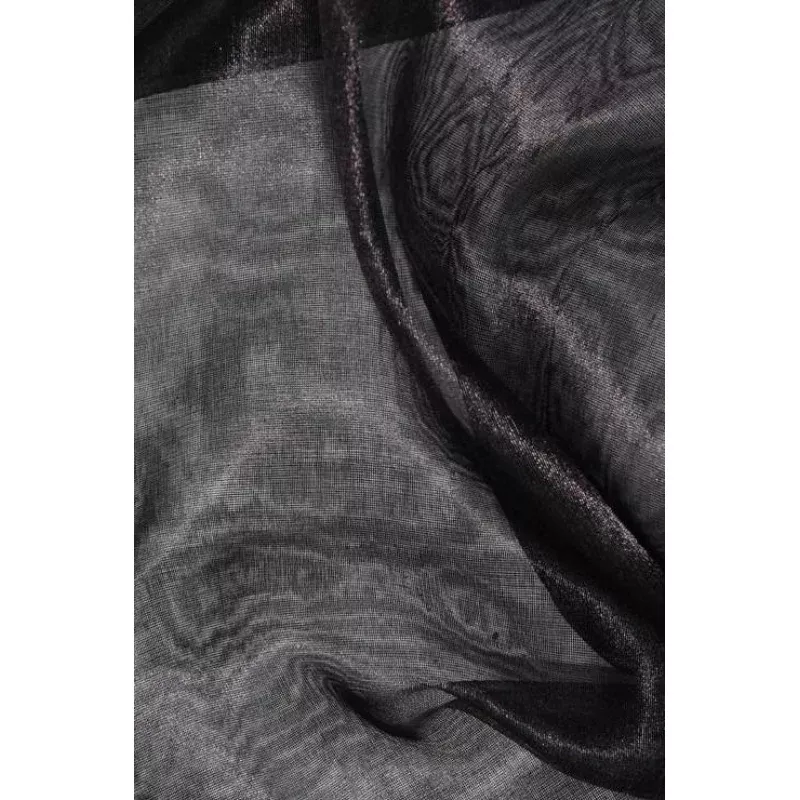 Black Metallic Organza Fabric