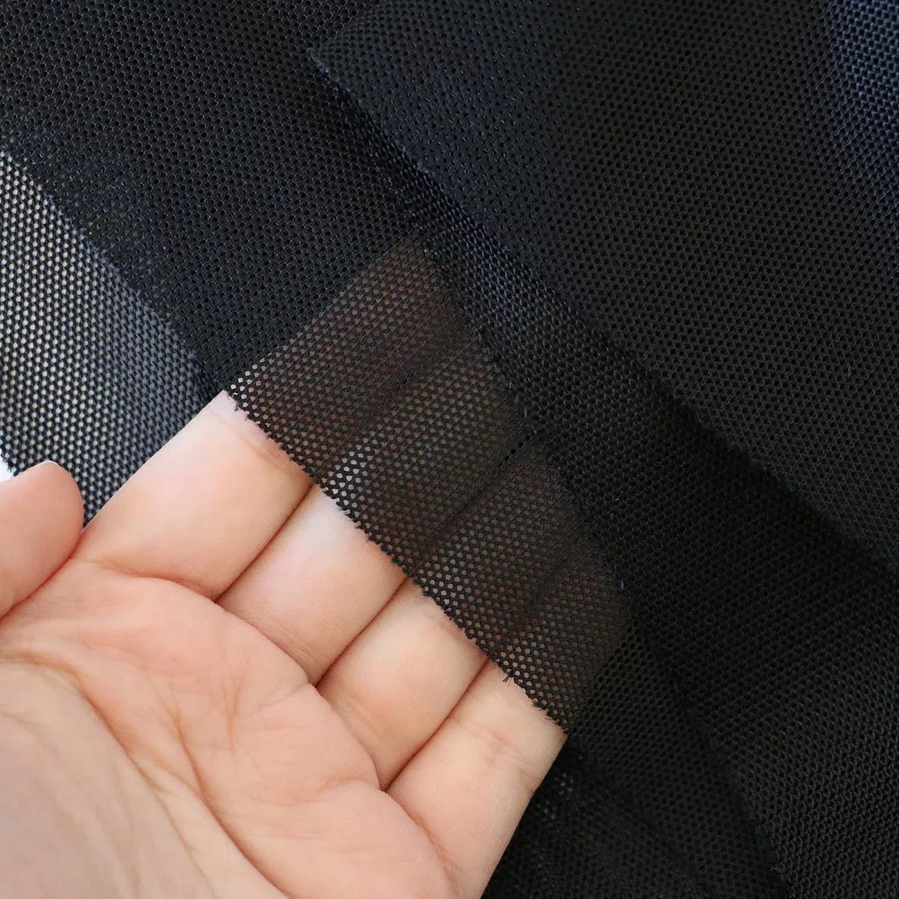 Black Mini Mesh 1 /2yd