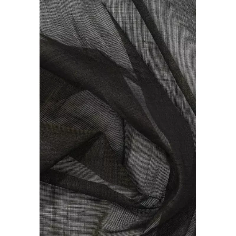 Black Olive Cotton Voile Fabric