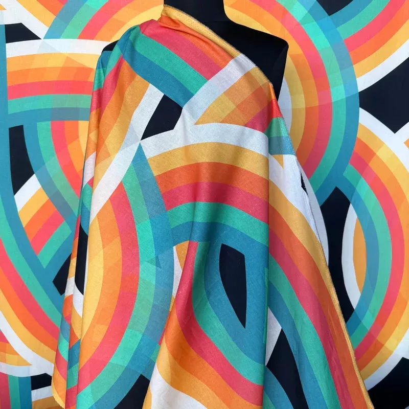 Black Rainbow – Exclusive Print – Linen Cotton Blend