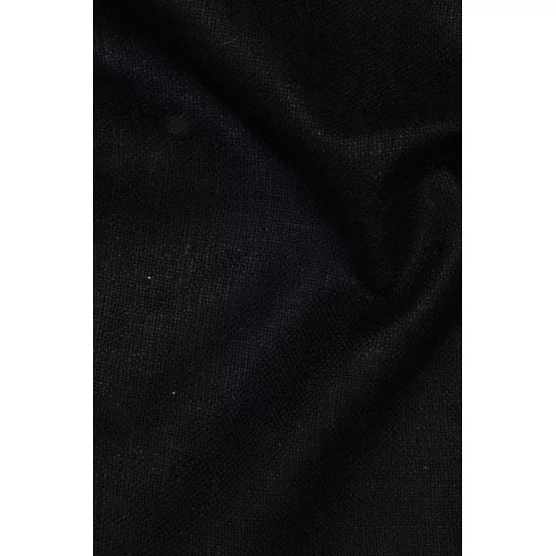 Black Silk Linen (Matka) Fabric