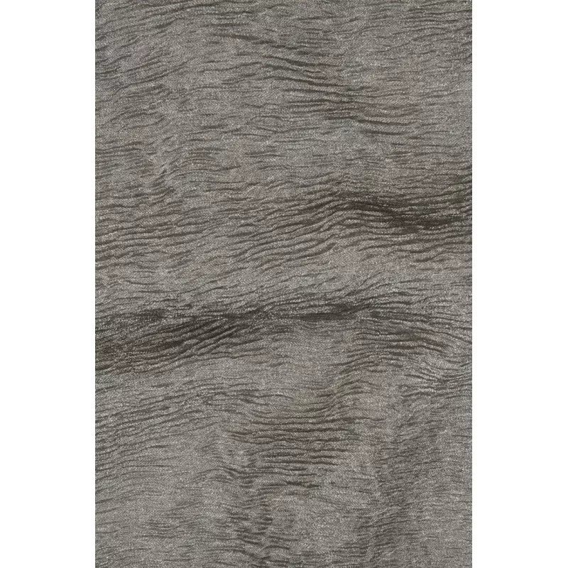 Black Silver Metallic Crushed Organza Fabric