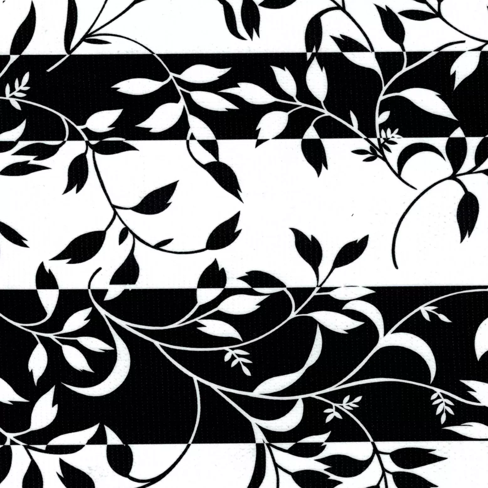 Black Spanish Vines Oilcloth Fabric-Limited Stock