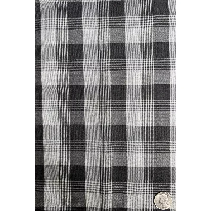 Black/White/Grey Organza Plaids