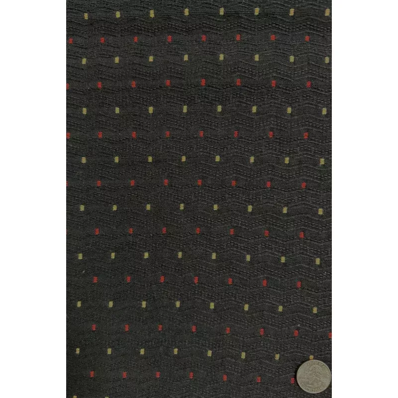Black Woven Cotton Novelty COT-113-01