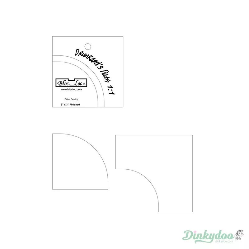Bloc Loc – Drunkards Path Kit (1:1) 6″ x 6″