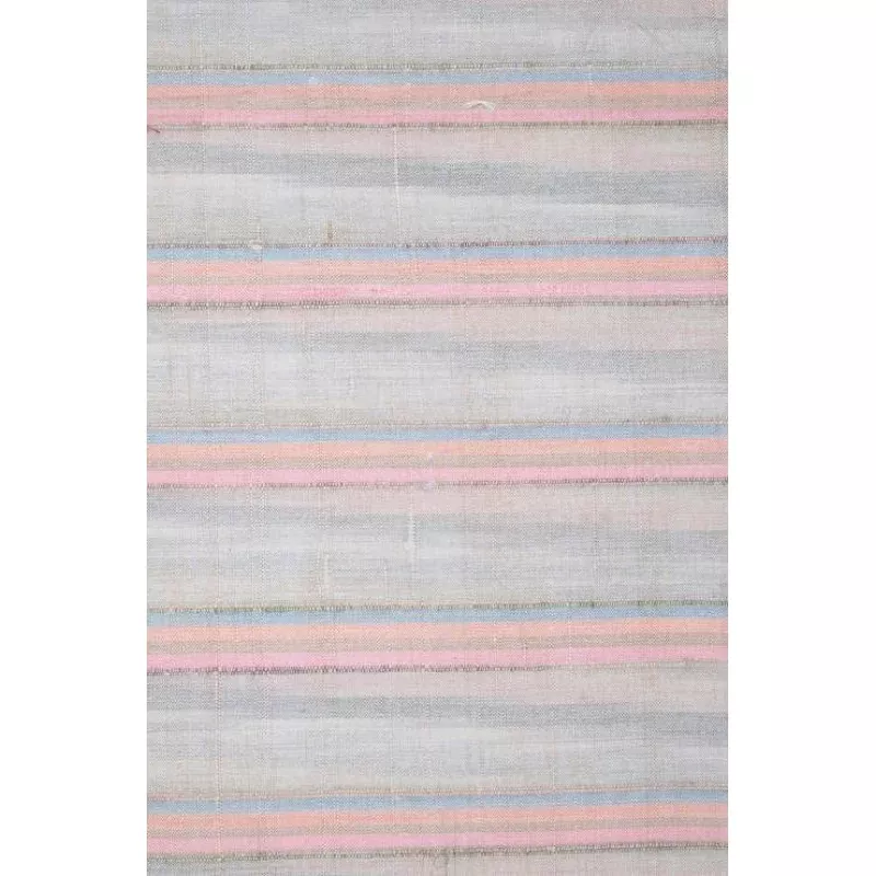 Blue 116 Striped Silk Shantung
