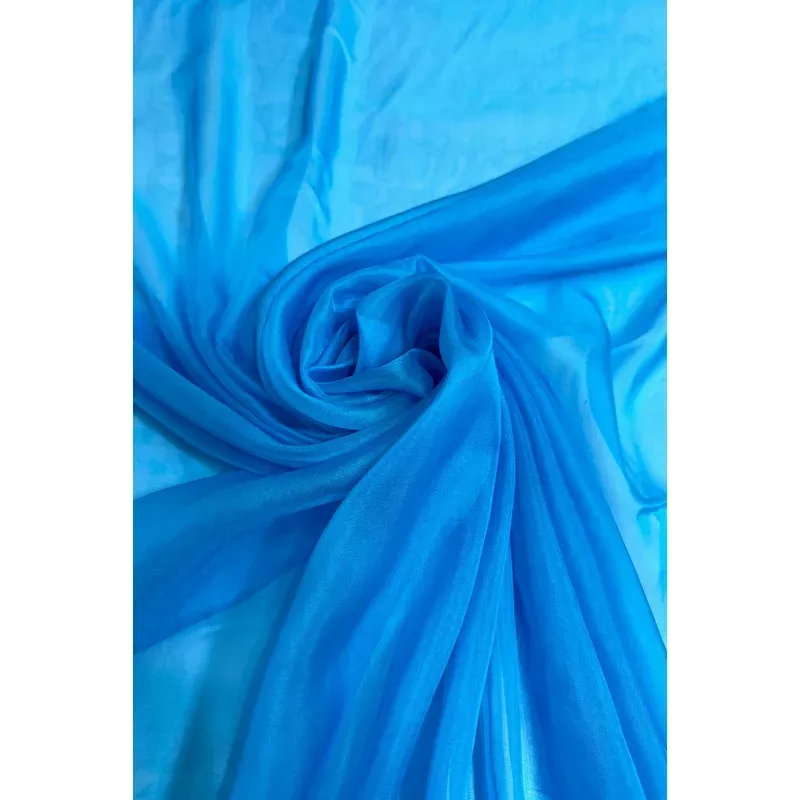 Blue Atoll Silk Chiffon