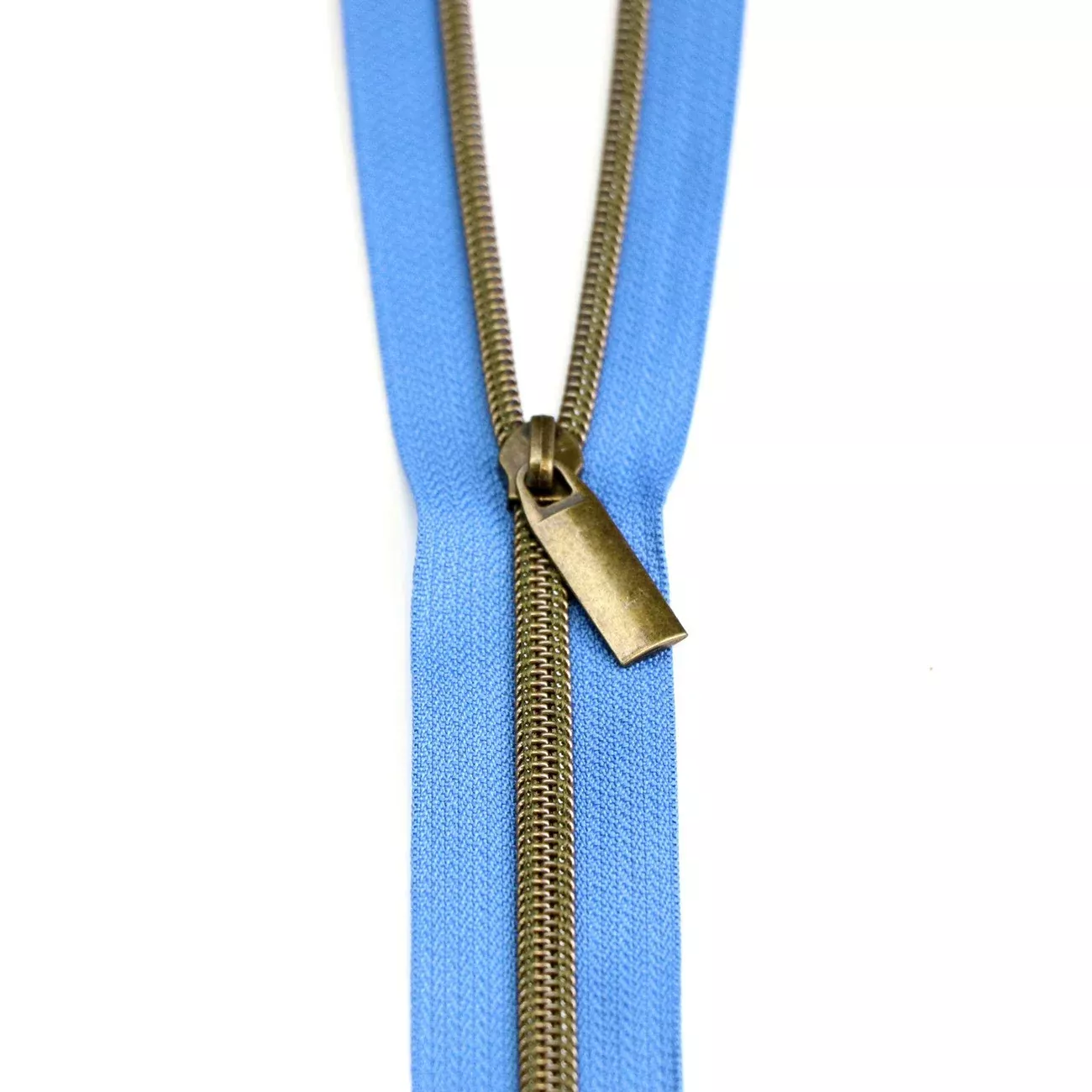 Blue Jean #5 Nylon Antique Coil Zippers: 3 Yards with 9 Pulls