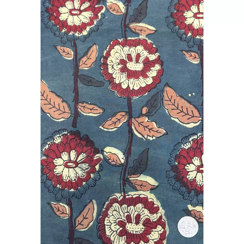 Blue/Multicolor CHP-137 Cotton Hand Prints