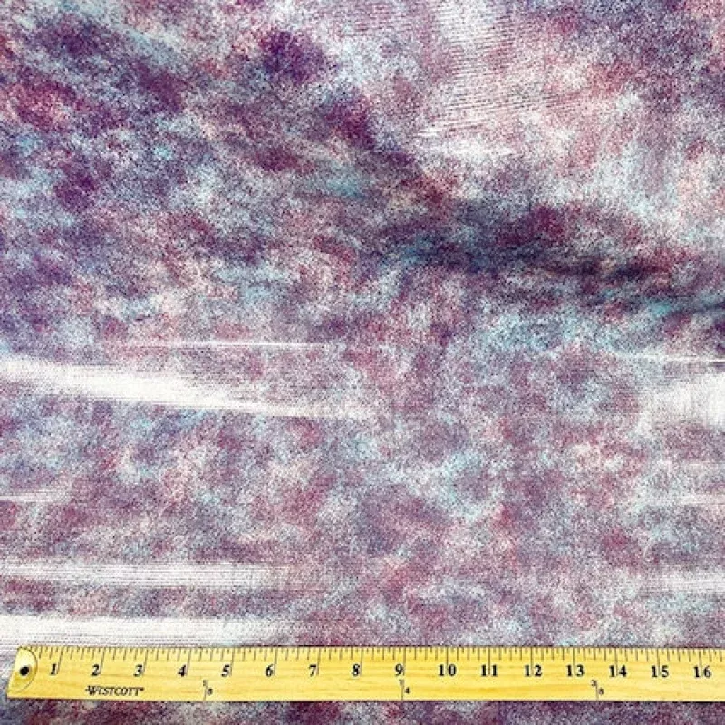 Blue/Purple Tie Dye Oilcloth Fabric - Reorderable