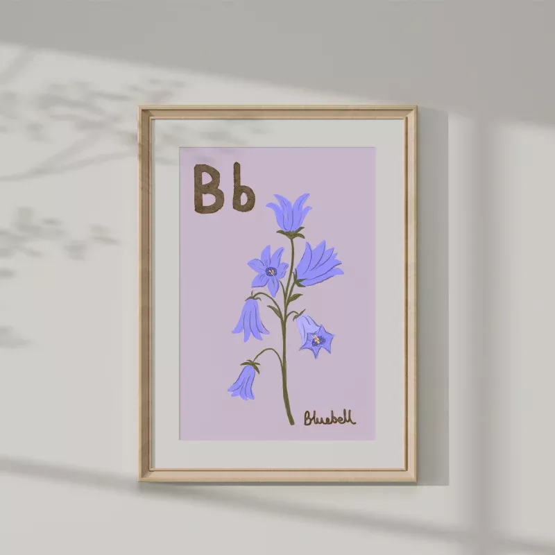 Bluebell Alphabet Print