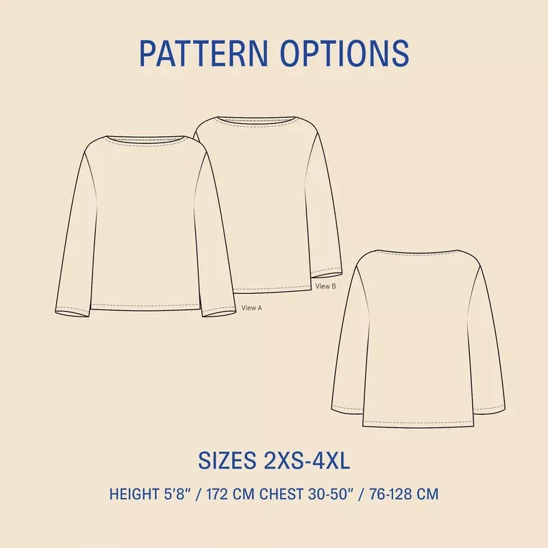Boatneck Blouse sewing pattern