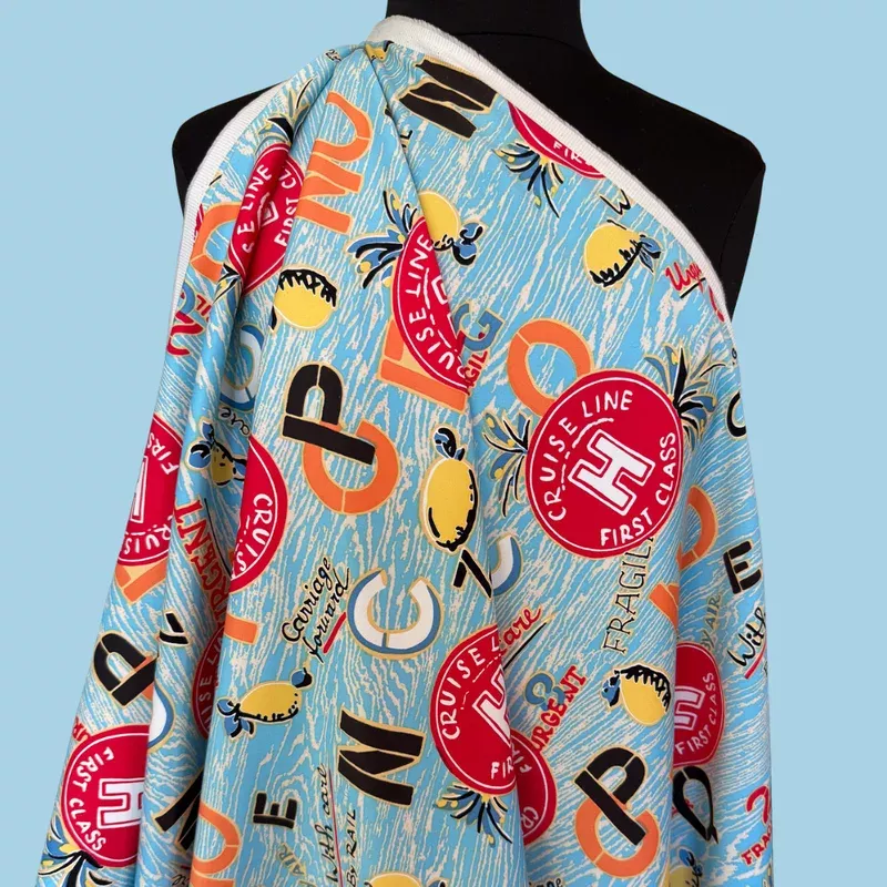 Bon Voyage – Stretch Cotton Sateen – Deadstock