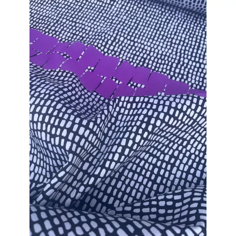 BONOTTO 022 jacquard black white with purple repeat