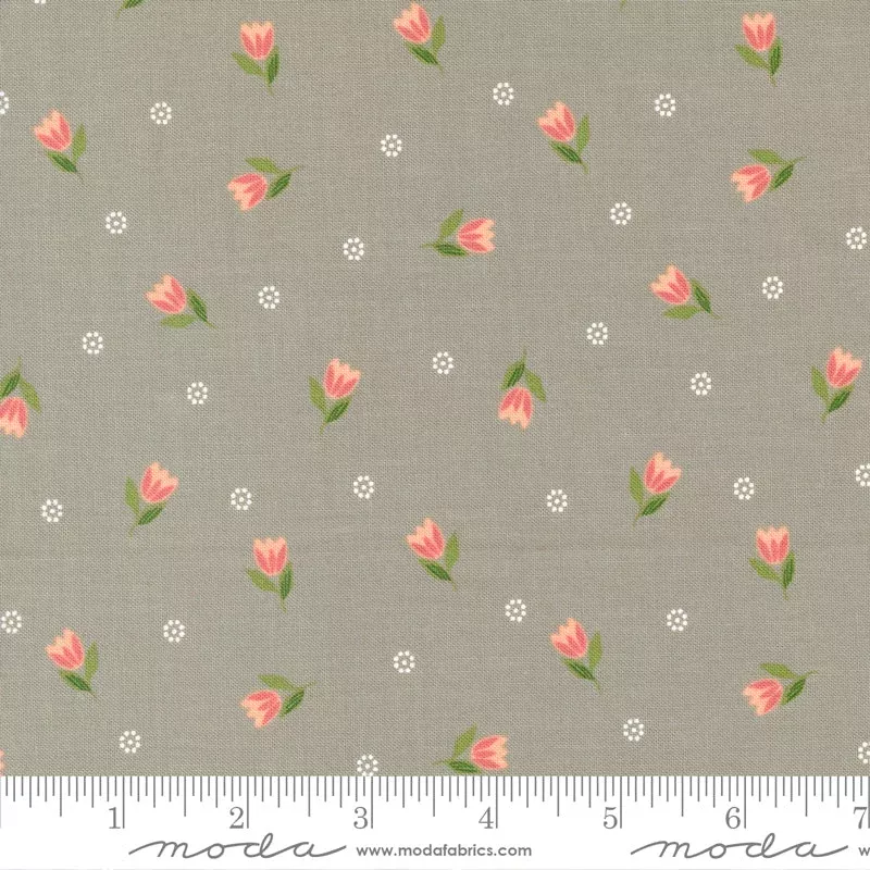 Bountiful Blooms Stone Tulip Yardage by Sherri & Chelsi for Moda Fabrics