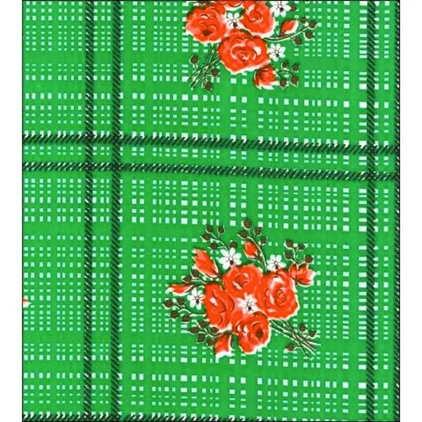 Bouquet Green Oilcloth Tablecloths