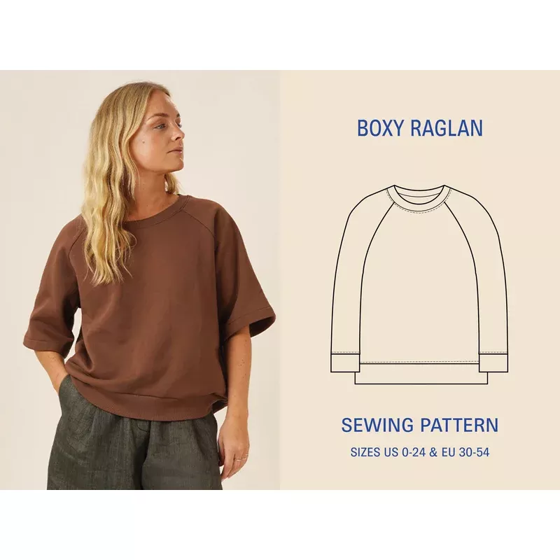 Boxy Raglan Sweater sewing pattern