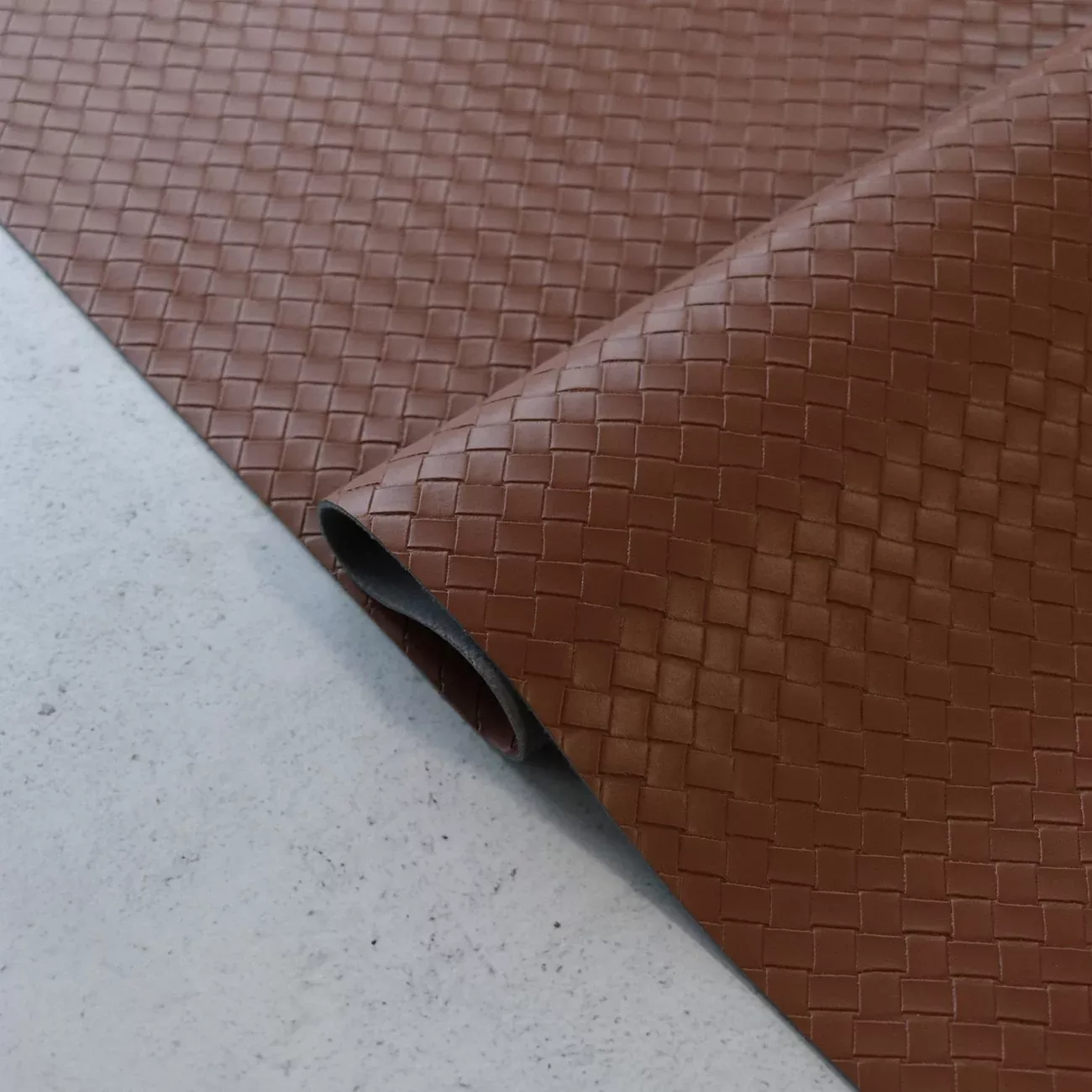 Bran Basket Weave Faux Leather 1 /2 Yard