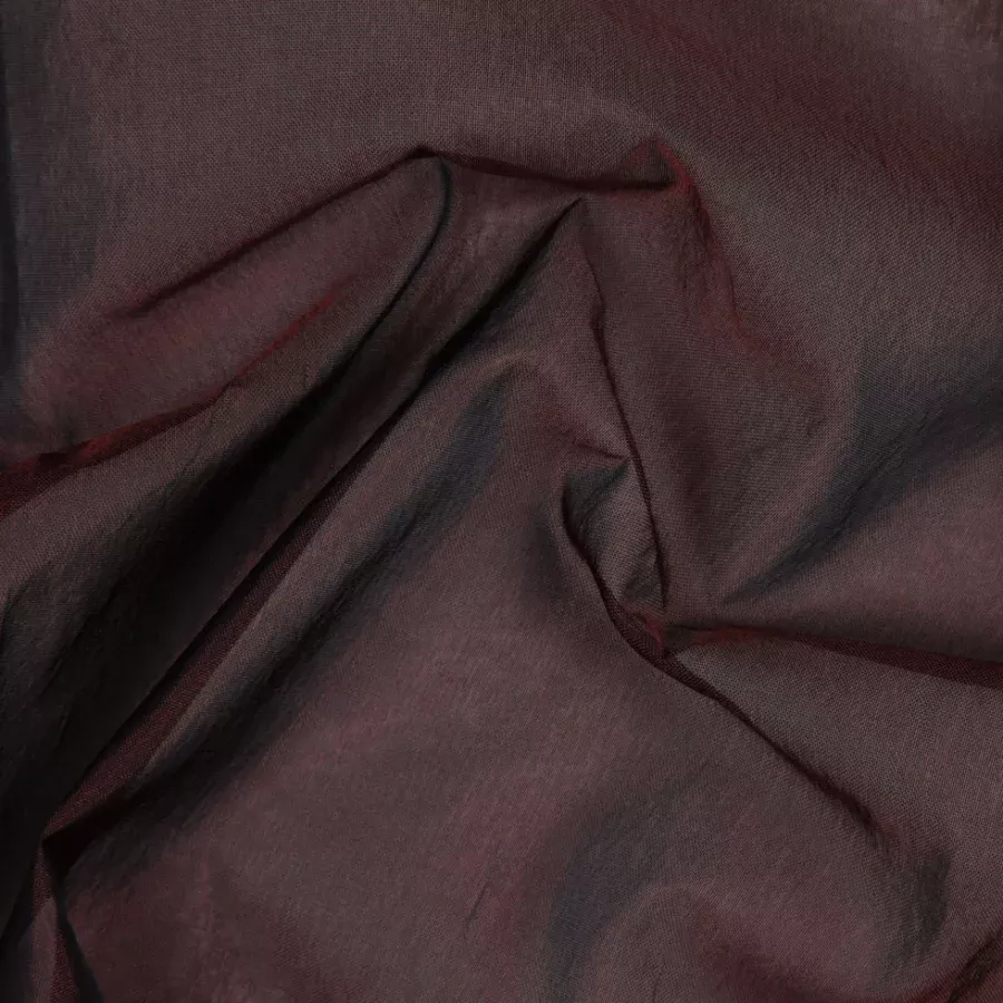Brick/Black Solid Organza Fabric