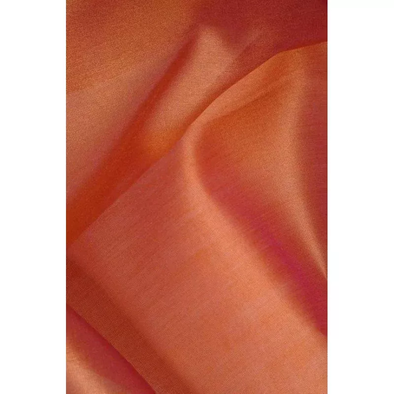 Brick Orange Cotton Silk Fabric