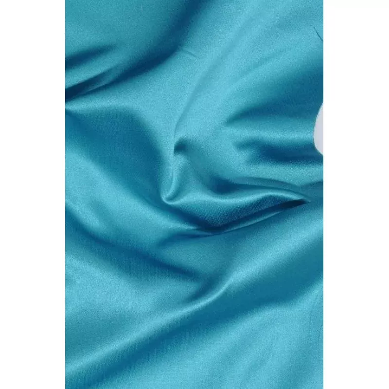 Bright Aqua Silk Duchess Satin Fabric