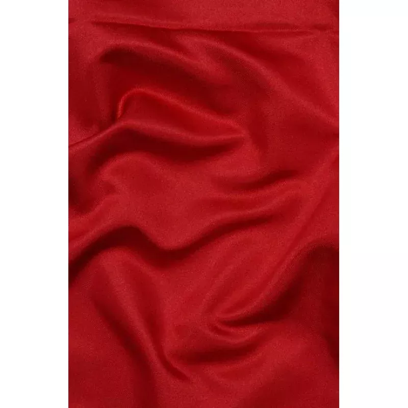 Bright Red Silk Duchess Satin Fabric