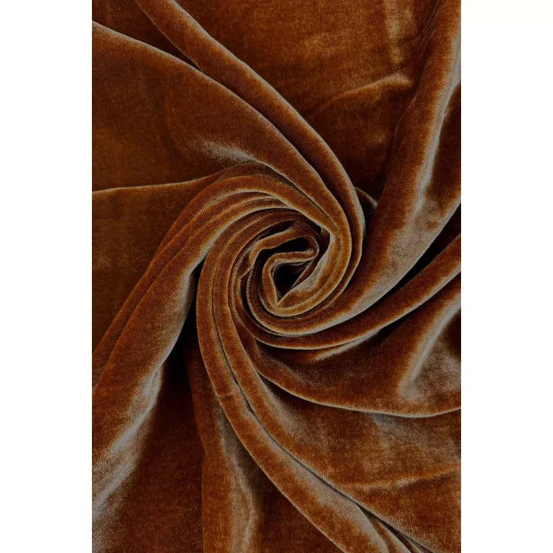 Bronze Silk Rayon Velvet Fabric