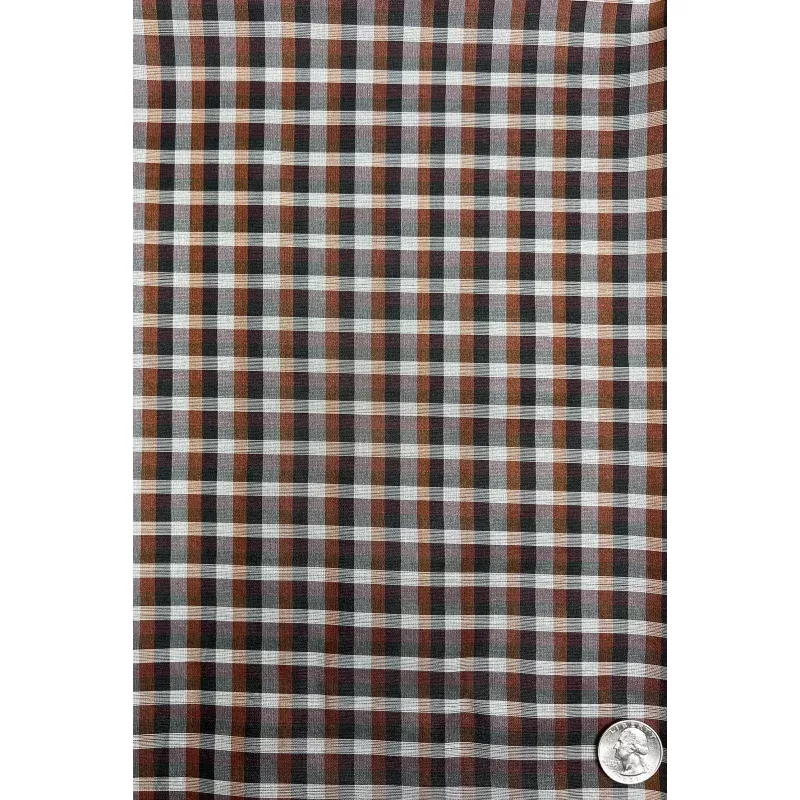 Brown/Black/White Organza Checks