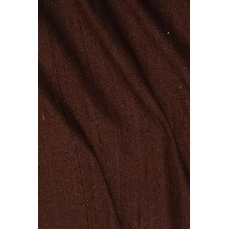 Brown Dupioni Silk Fabric