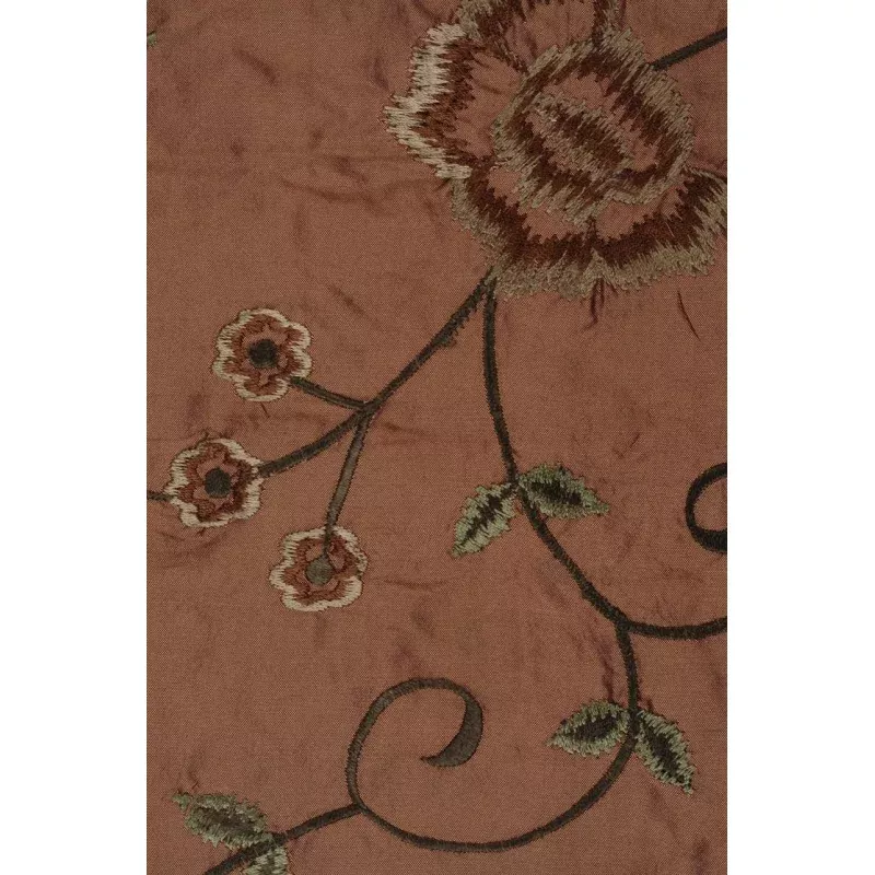 Brown Sugar Embroidered Taffeta Silk 500 Fabric