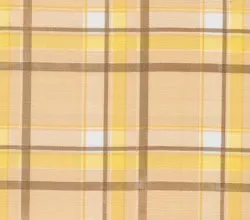 Brown and Yellow Tartan - Plaid Oilcloth Fabric