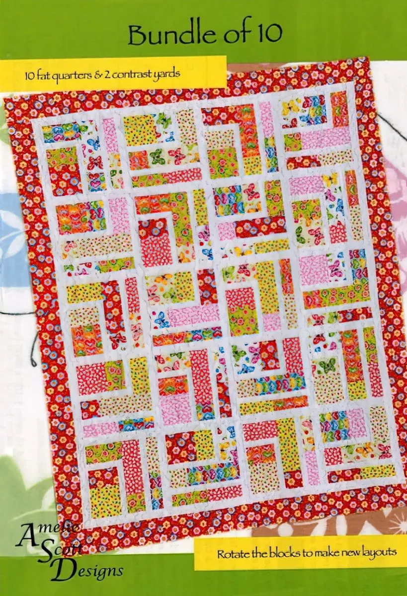 Bundle of 10 Quilt Pattern by Christine Conner