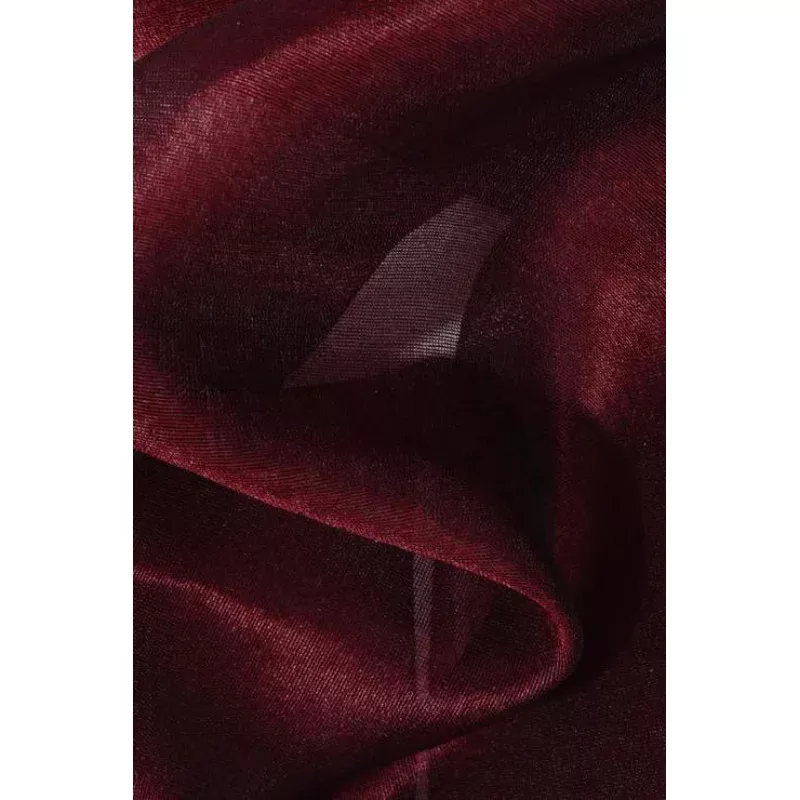 Burgundy Silk Organza Fabric