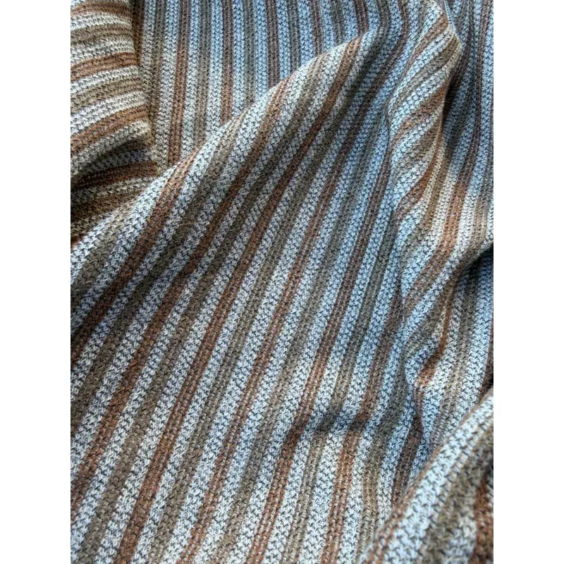 BURNS 006 brown/khaky striped cotton jersey