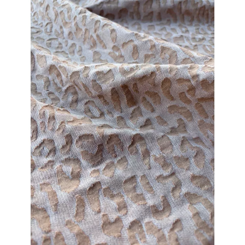 BURNS 027 cotton jersey jacquard leopard