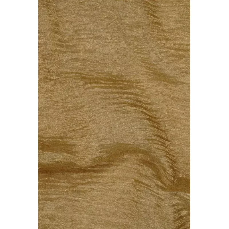 Butter Pecan Gold Metallic Crushed Organza Fabric