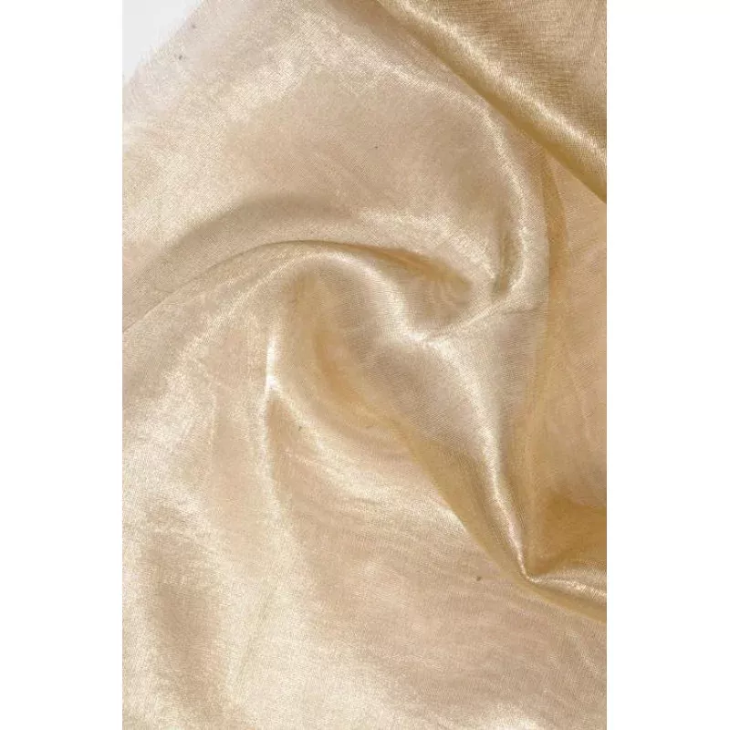 Butter Pecan Gold Metallic Organza Fabric