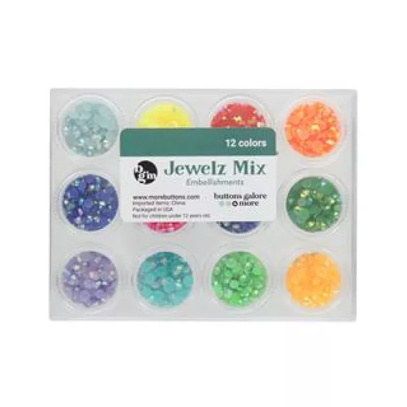 Buttons Galore Jewelz Mix Rhinestones – Brights
