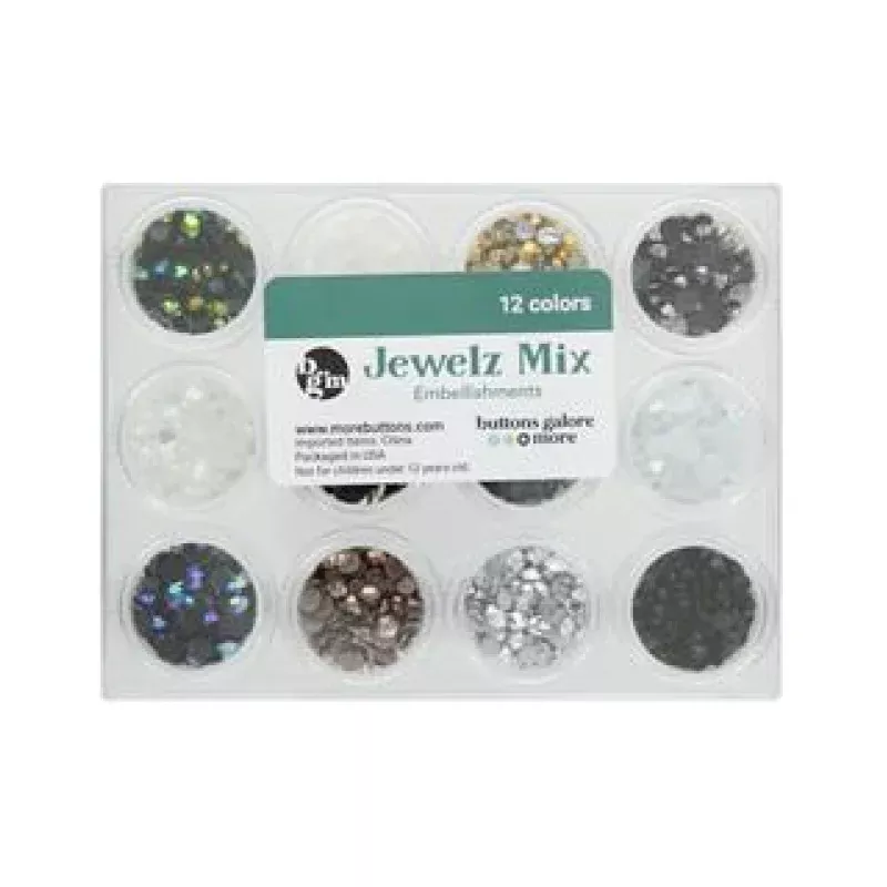 Buttons Galore Jewelz Mix Rhinestones – Neutral