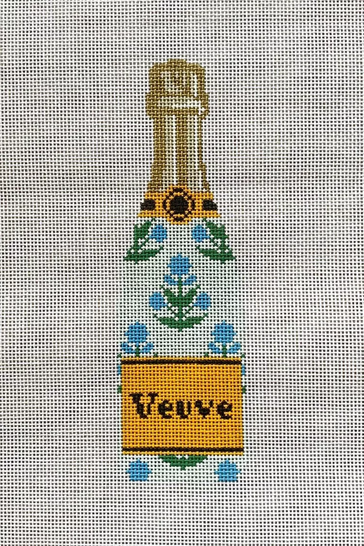 C ate La Vie Blue Block Print Veuve Bottle