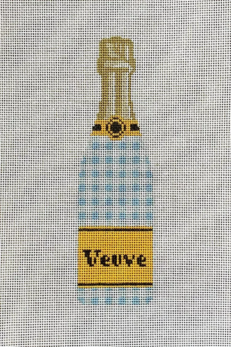 C ate La Vie Blue Gingham Veuve Bottle